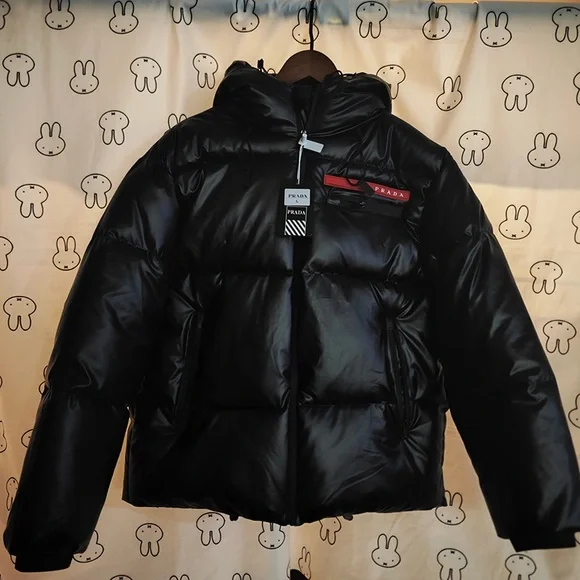 Prada Black Hooded Down Jacket - Picture 1 of 11